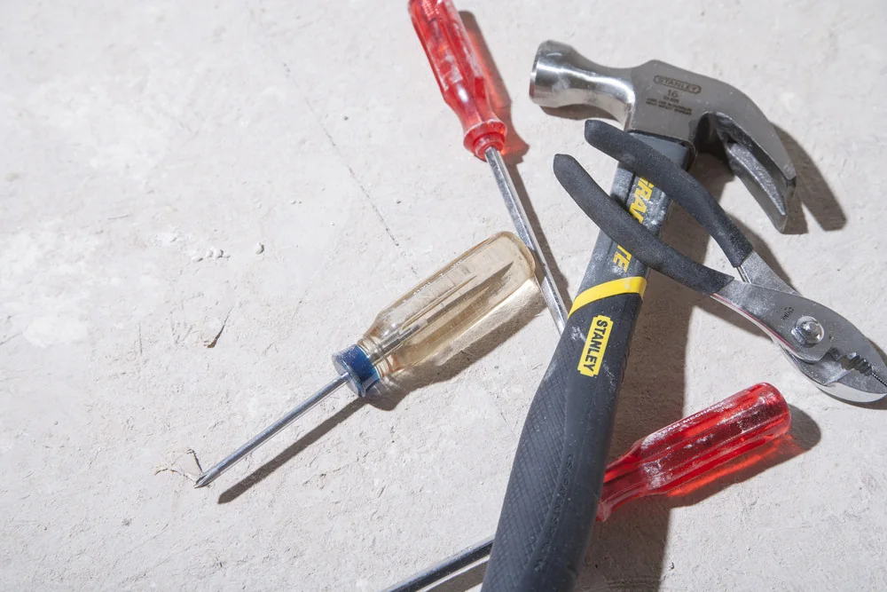 Hand tools used for maintenance and repair work